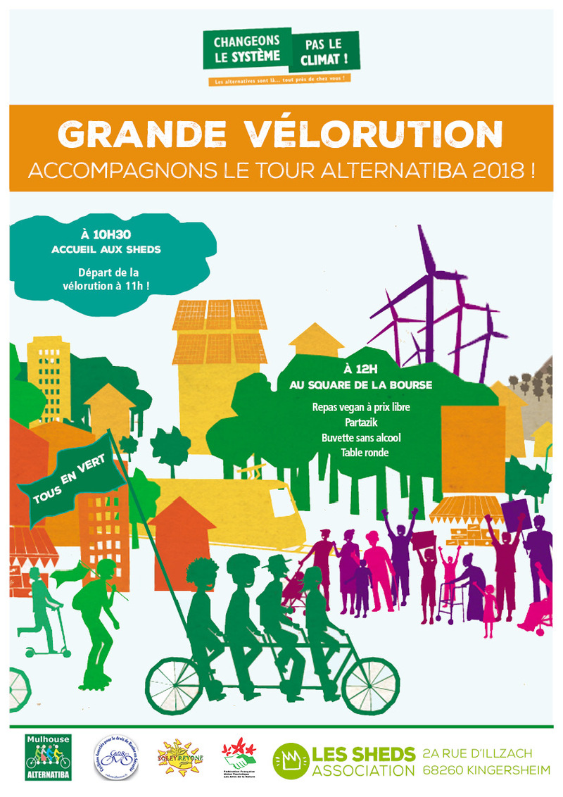 Affiche Tour Alternatiba - Vélorution et étape à Mulhouse