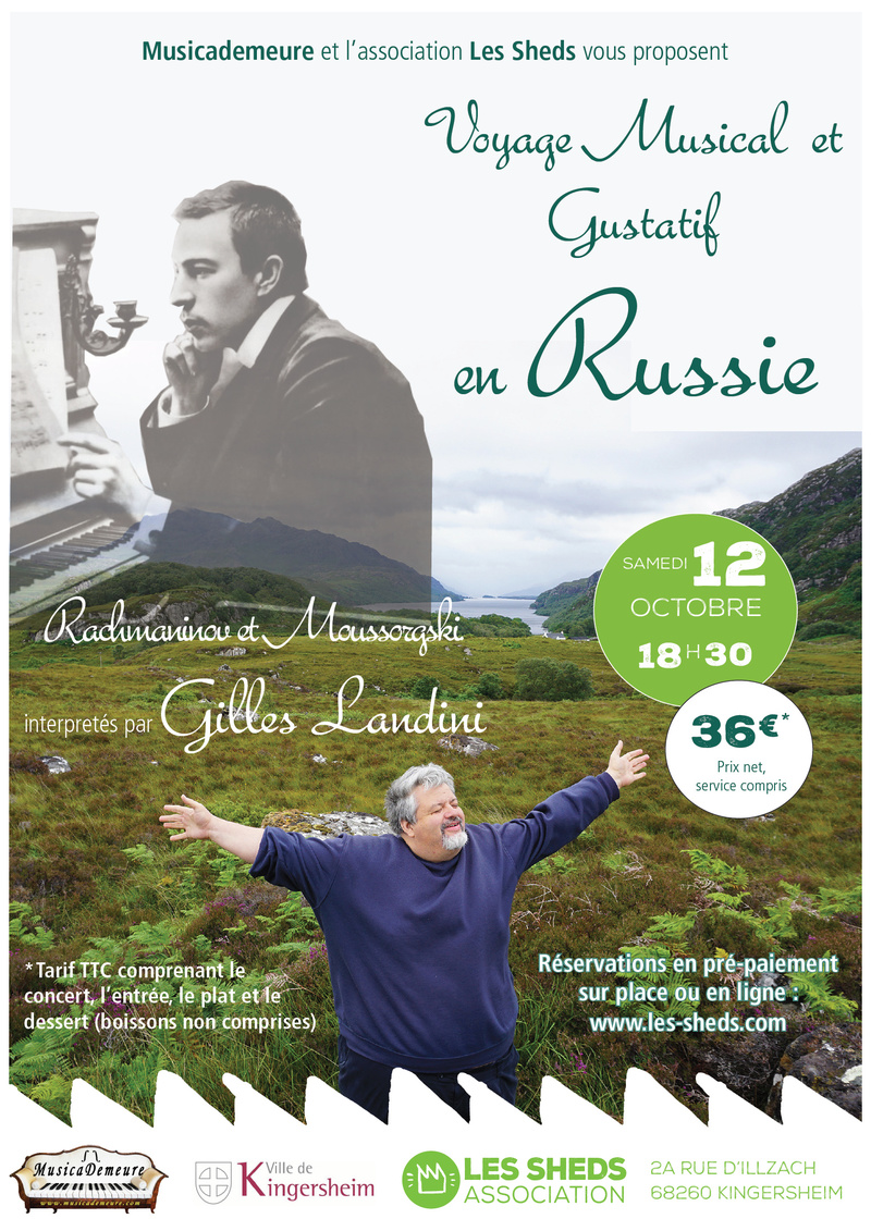 Affiche Dîner-concert : Voyage musical et gustatif en Russie avec Gilles Landini !