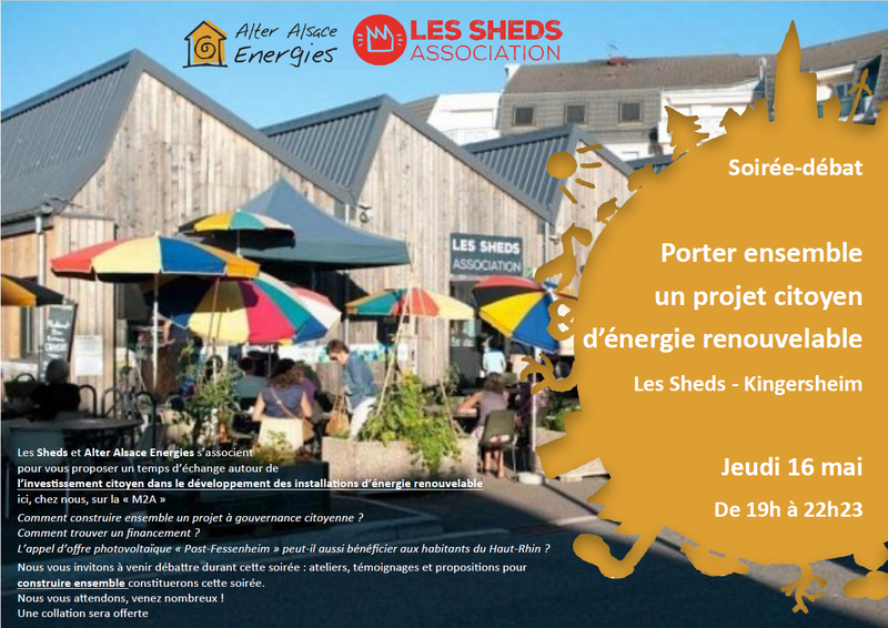 Affiche « Porter ensemble un projet citoyen d'énergie renouvelable » avec Alter Alsace Energies