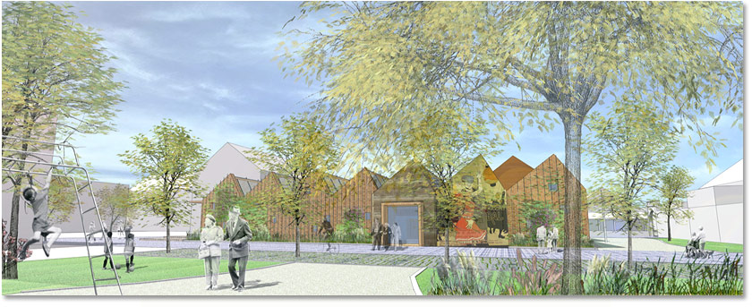 Projet les sheds entrée principale Projet les sheds entrée principale