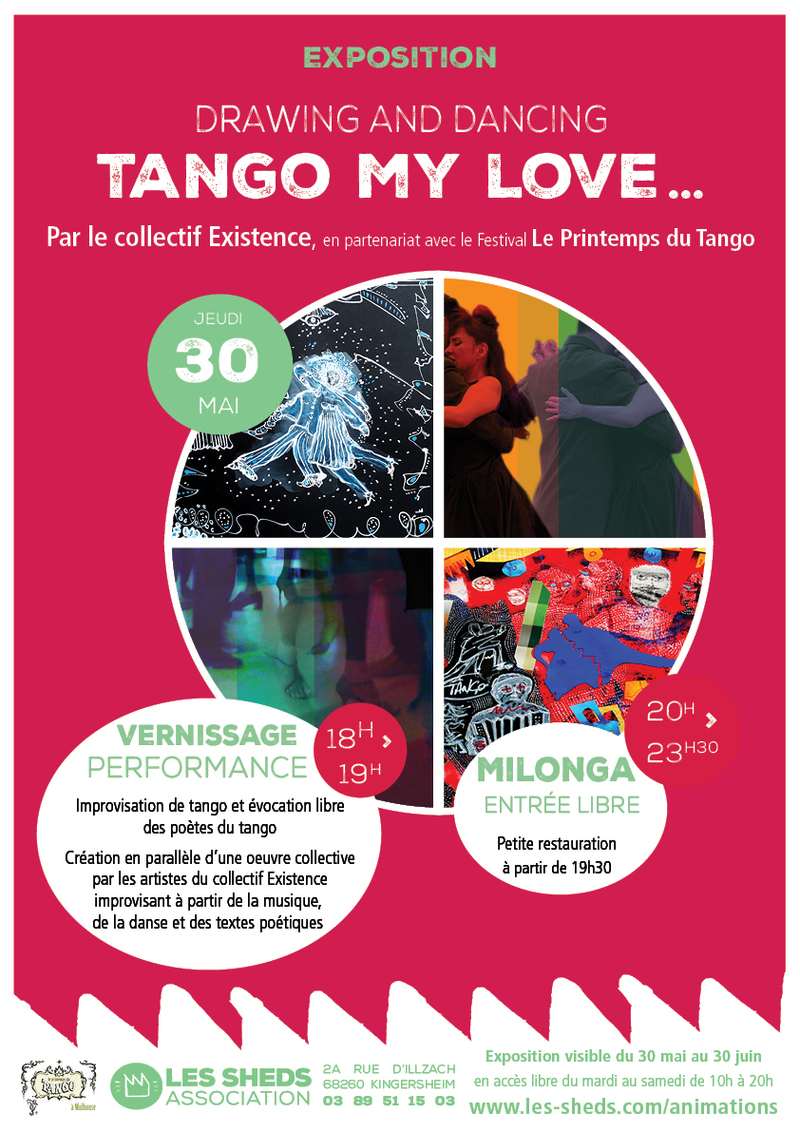Affiche Drawing and dancing : Tango my love