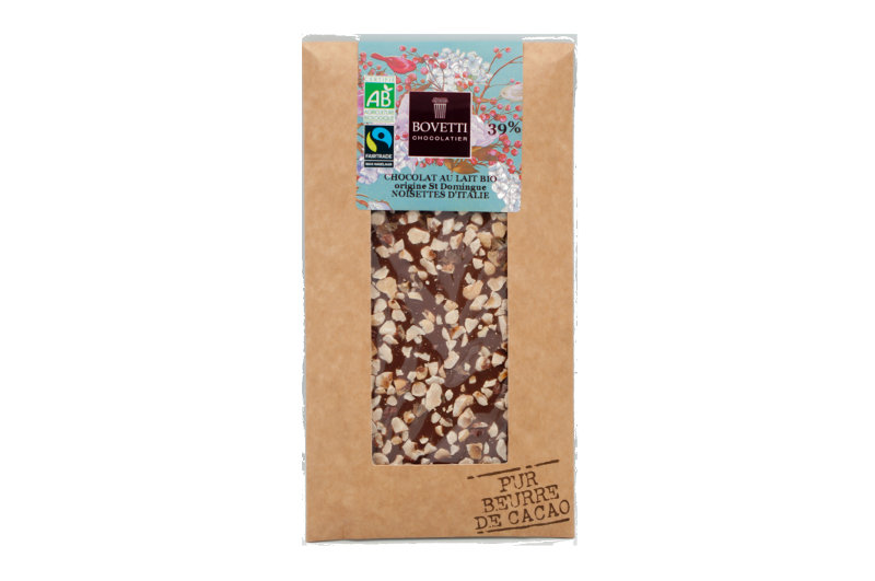 Chocolat au lait noisettes 100g