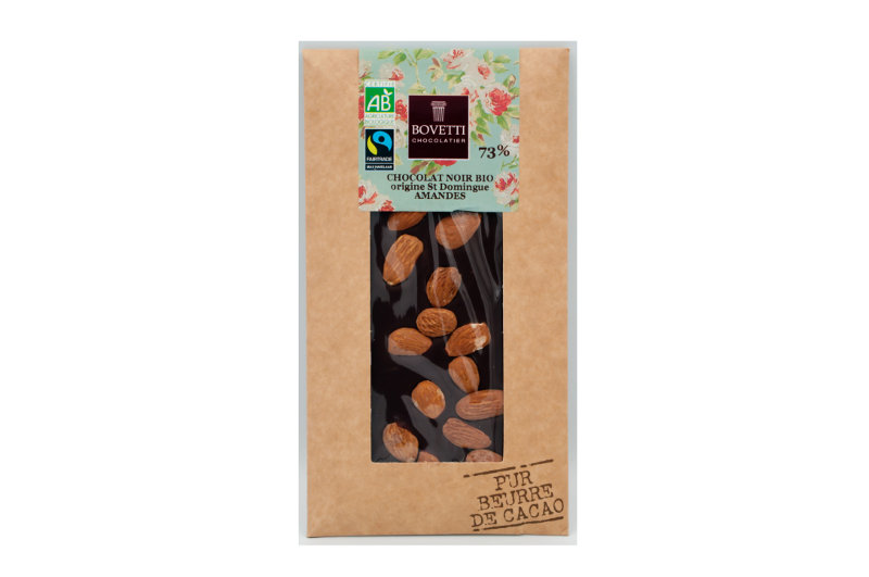 Chocolat noir 73% amandes 100g