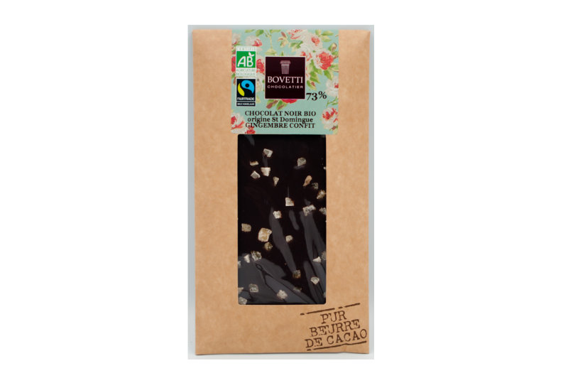 Chocolat noir 73% gingembre 100g